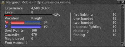 Signature for player Nargarot Robie