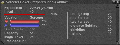 Signature for player Sorcerer Boxer