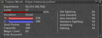 Signature for player Trainer Monk